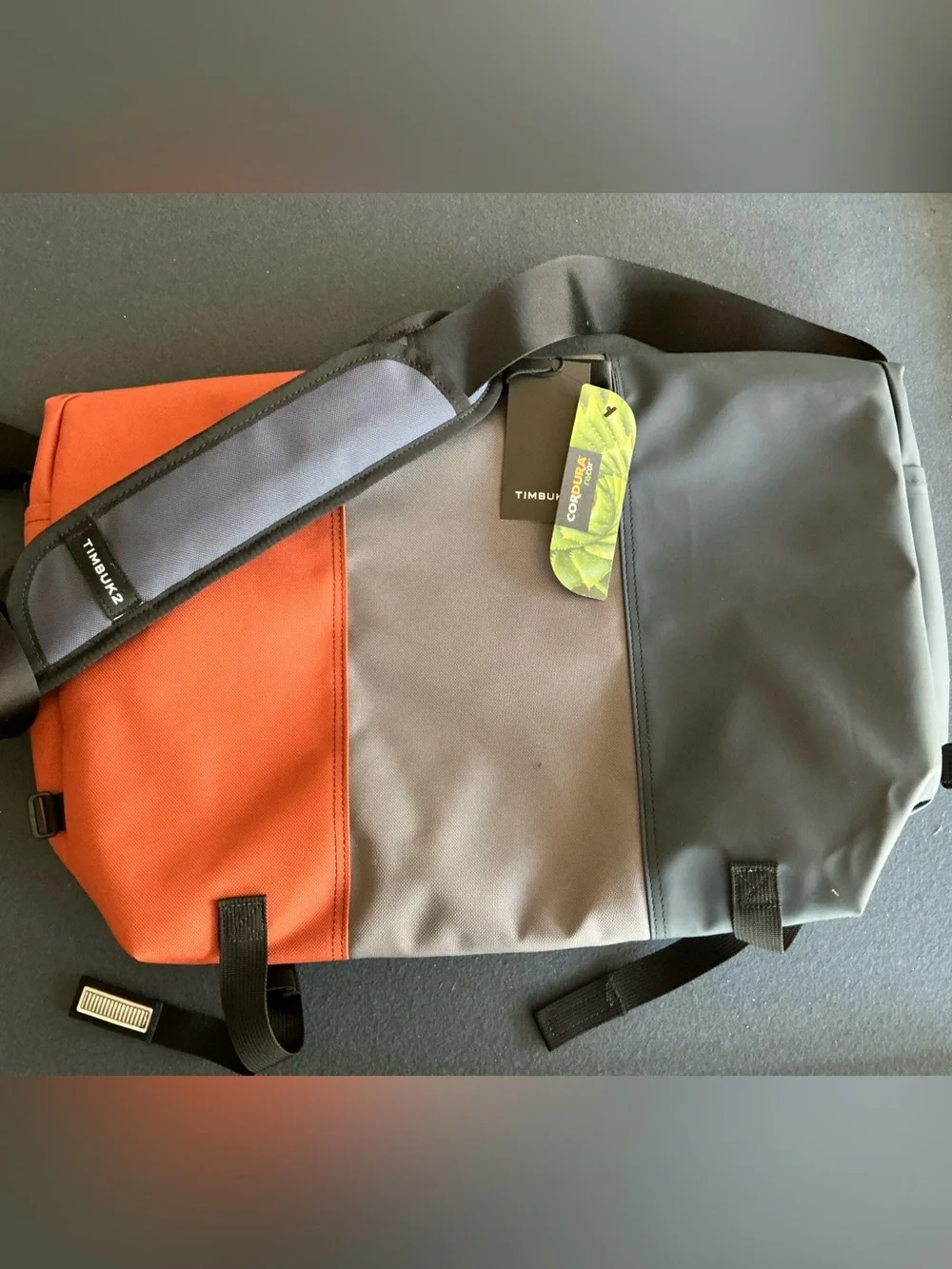 NWT - Timbuk2 Men's Custom Classic Messenger Bag - Orange/Gray/Blue